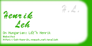 henrik leh business card